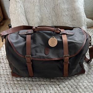 Tom Beckbe waxed canvas weekender duffel bag